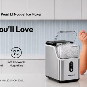 EUHOMY Nugget Ice Maker Countertop, Ready in 7 Mins